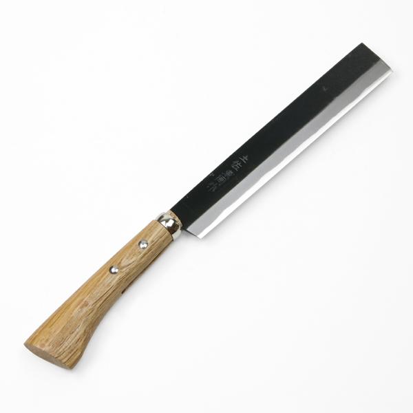送料無料 東周作 竹割鉈 両刃210mm 青紙鋼 鞘付き 鉈 敬老の日 ナタ アウトドア キャンプ 林業 薪割り 竹細工_1