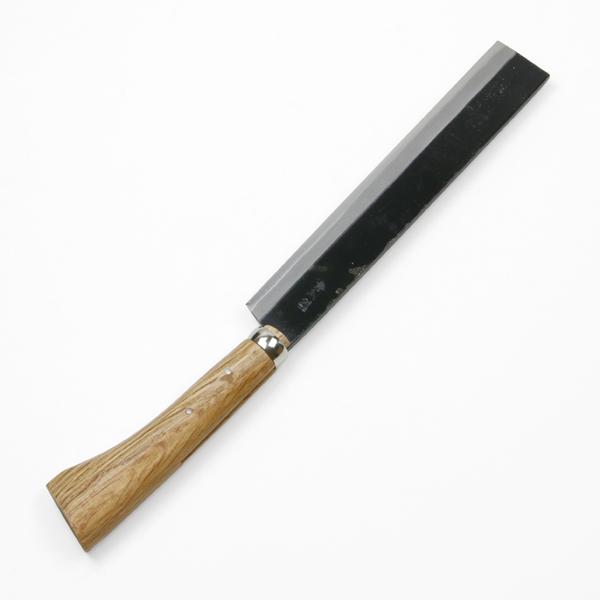 送料無料 東周作 竹割鉈 両刃210mm 青紙鋼 鞘付き 鉈 敬老の日 ナタ アウトドア キャンプ 林業 薪割り 竹細工_2