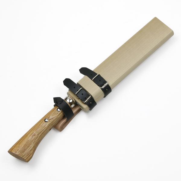 送料無料 東周作 竹割鉈 両刃210mm 青紙鋼 鞘付き 鉈 敬老の日 ナタ アウトドア キャンプ 林業 薪割り 竹細工_5