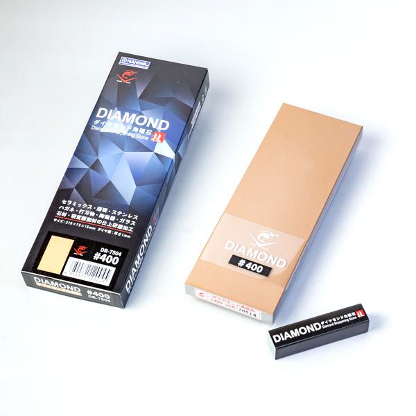 送料無料 ナニワ エビ印 ダイヤモンド角砥石 #400 荒砥石 DR-7504 面直し 包丁研ぎ キッチン シャープナー