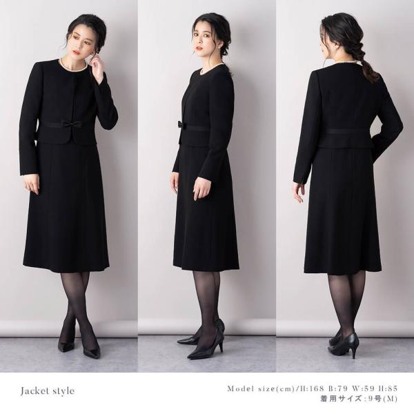 喪服 レディース ブラックフォーマル スーツ ワンピース 洗える 前開き あすつく S/M/L/LL/3L 2966391_14