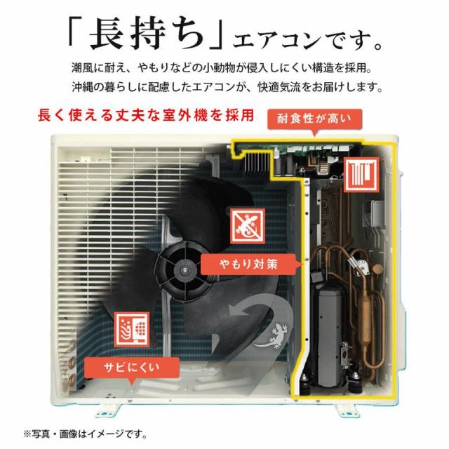 エアコン 標準工事費込み 6畳用 ダイキン 沖縄本島送料無料 耐塩加工 ヤモリガード S225ATES-WE 2025年モデル