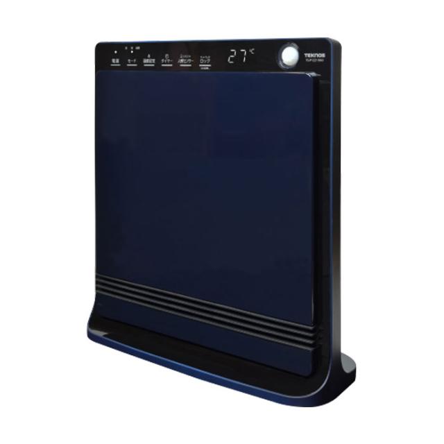 セラミックファンヒーター 人感センサー 転倒OFF TEKNOS TS-P1223(NV)