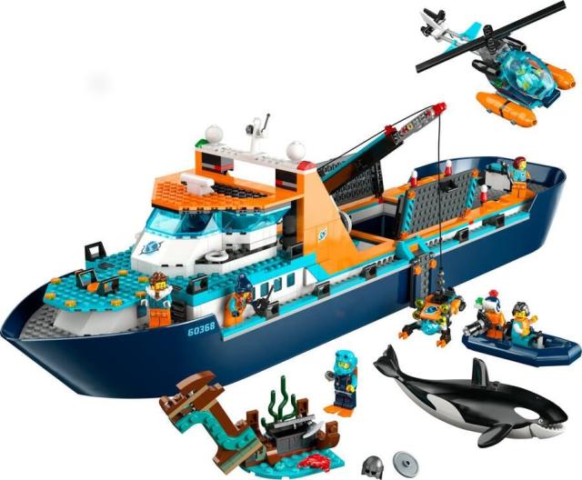 レゴ(LEGO) シティ 北極探検船 おもちゃ 玩具 誕生日 プレゼント ブロック 男の子 女の子 子供 7歳 8歳 9歳 小学生 街づくり 乗り物 車 ミニカー 60368_3