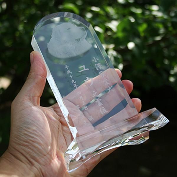 ペット位牌 クリスタルガラス製 メモリアル_2