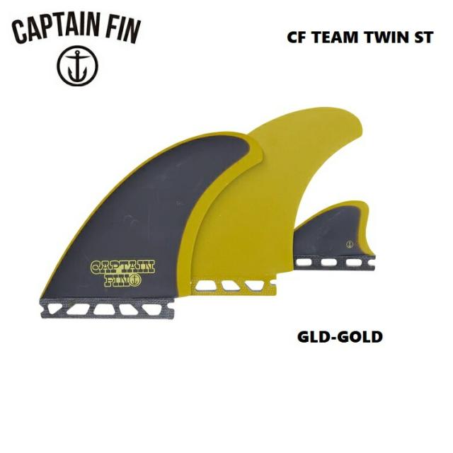 CAPTAIN FIN キャプテンフィン 【  CF TEAM TWIN  】【 GLD-GOLD 】Mサイズ　 2+1 【 SINGLE TAB 】 FUTURES フューチャー ３本セット   ツイン スタビライザー フィン　日本正規品 送料無料！！