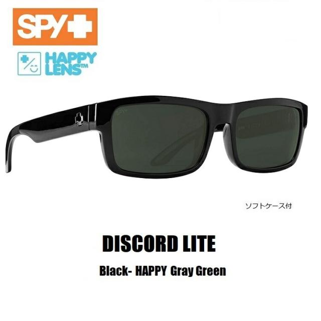 ■ SPY OPTIC スパイ 【 DISCORD LITE ディスコード ライト 】【 BLACK - HAPPY GREY GREEN 】HAPPY LENS！ ABEAM特別価格！！送料無料！！スパイサングラス正規品【smtb-TK】