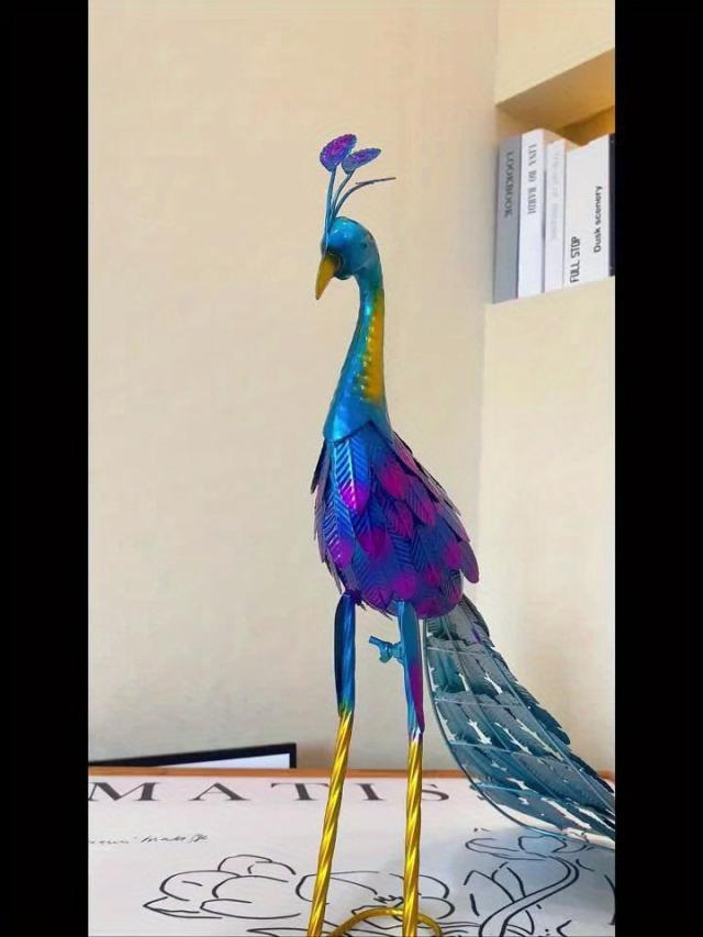オブジェ 置物 孔雀 クジャク 鳥 トリ 屋内 屋外 庭 ガーデン 装飾 アート 玄関 リビング 高級 上品 オシャレ_1