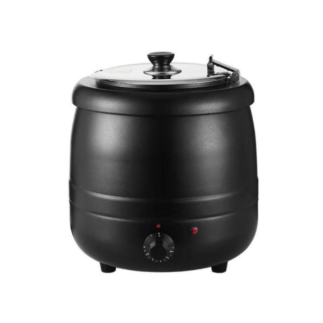 新作 人気10L 業務用 ステンレス鋼 食品用スープ釜ウォーマー業務用電気式スープウォーマー温度調整スープジャー スープ保温鍋 黒