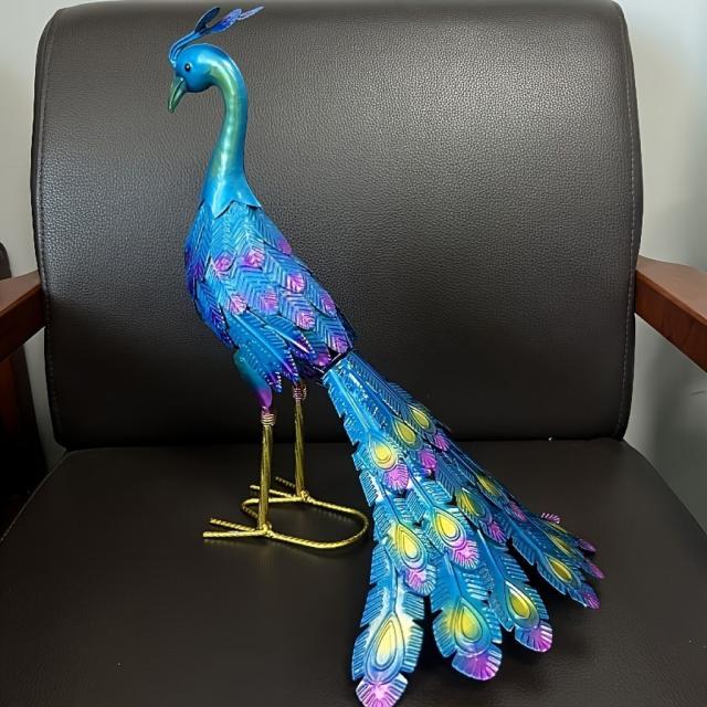 オブジェ 置物 孔雀 クジャク 鳥 トリ 屋内 屋外 庭 ガーデン 装飾 アート 玄関 リビング 高級 上品 オシャレ_3