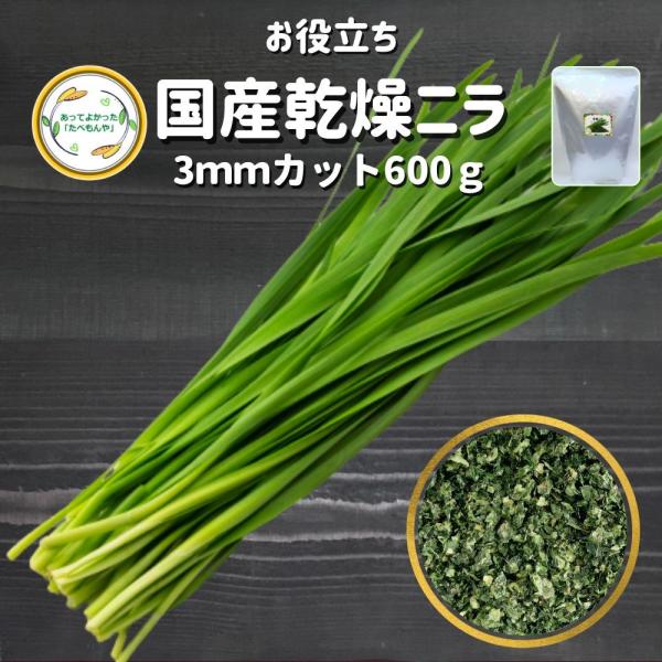 送料無料 国産 乾燥ニラ 600g 契約栽培 エアードライ製法 乾燥野菜 ドライにら 九州産 カット済み 超大容量 業務用 非常食 保存食 備蓄 常備菜 時短 お手軽 壺ニラ にら醤油 インスタント スープ みそ汁 ラーメン 具材 具