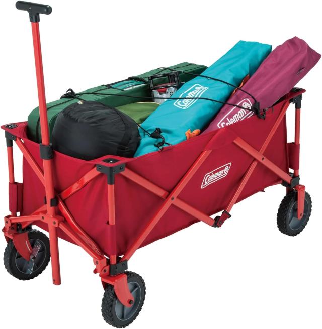 Coleman(コールマン) アウトドアワゴン/NX 耐荷重約100kg ストッパー付 コンパクト収納 キャリー 折りたたみ式 自立式収納 キャンプ 部活 合宿 運動会 BBQ フェス ワンタッチ収束 レッド_6