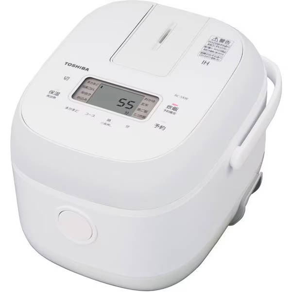 東芝 TOSHIBA IH炊飯器 3合炊き 備長炭ダイヤモンド釜 ホワイト RC-5XW（W）