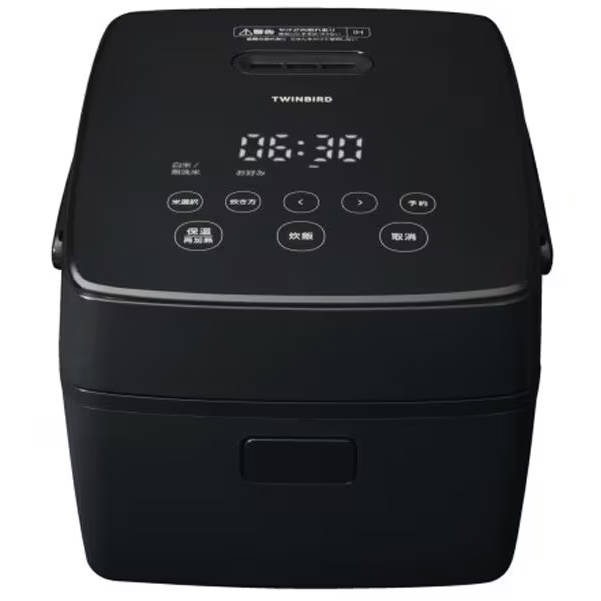 ツインバード TWINBIRD IH炊飯ジャー 3合炊き 3mm厚丸釜 1,000W ブラック RM-D793B