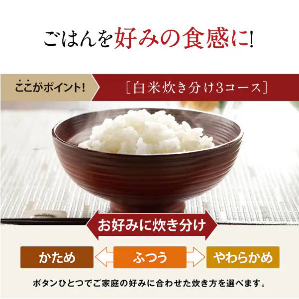 象印 ZOJIRUSHI マイコン炊飯ジャー 5.5合炊き ブラック NL-DT10-BA_3