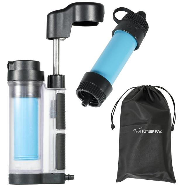 新品 FUTUREFOX 【国内水質検査クリア】携帯浄水器 災害用 浄水器 防災グッズ 8,000L 高性能ろ過 軽量70g コンパクト 収納ポーチ付属 (浄水器（本体）)