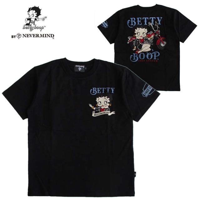 ベティーブープ Betty Boop 天竺半袖Tシャツ 刺繍 メンズ レディース ユニセックス NEVERMIND/ネバーマインド 送料無料 7,538円