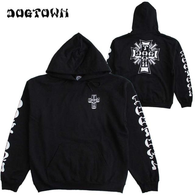 DOGTOWN ドッグタウン メンズ 裏起毛プルオーバーパーカー スウェット「Cross Sleeve HOODIE」 日本正規ライセンス商品 送料無料