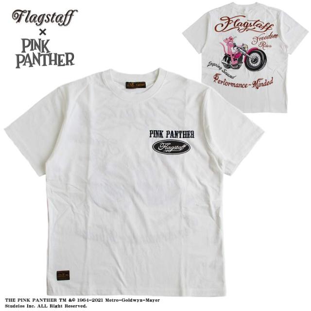 ピンクパンサー Pink Panther メンズ 半袖Tシャツ FLAGSTAFF フラッグスタッフ キャラクター アメカジ レディース 刺繍 送料無料