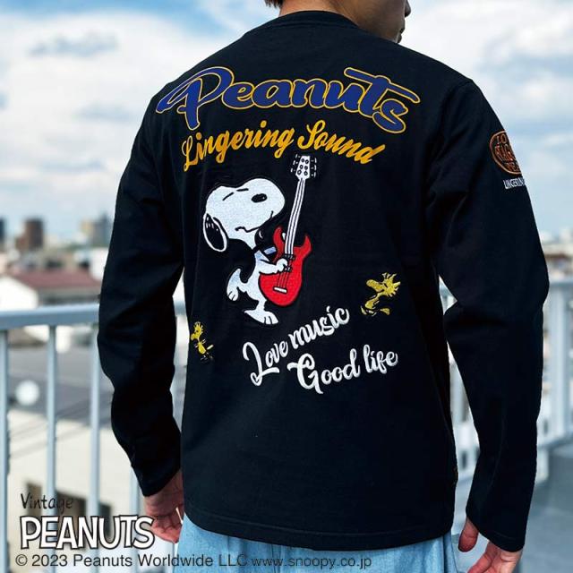 SNOOPY/スヌーピー メンズ 長袖Tシャツ（ロンT） FLAGSTAFF フラッグスタッフ PEANUTS ピーナッツ キャラクター アメカジ レディース 刺繍 送料無料
