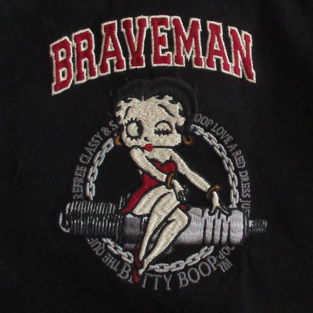 ベティーブープ Betty Boop コラボ 天竺半袖ポロシャツ The BRAVE-MAN ザ・ブレイブマン メンズ レディース キャラクター/アメカジ/刺繍 送料無料_2