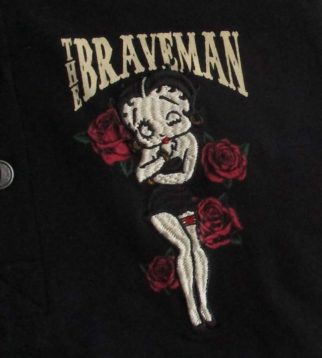 ベティーブープ Betty Boop コラボ ベア天竺半袖ポロシャツ The BRAVE-MAN ザ・ブレイブマン メンズ レディース キャラクター/アメカジ/刺繍 送料無料_2