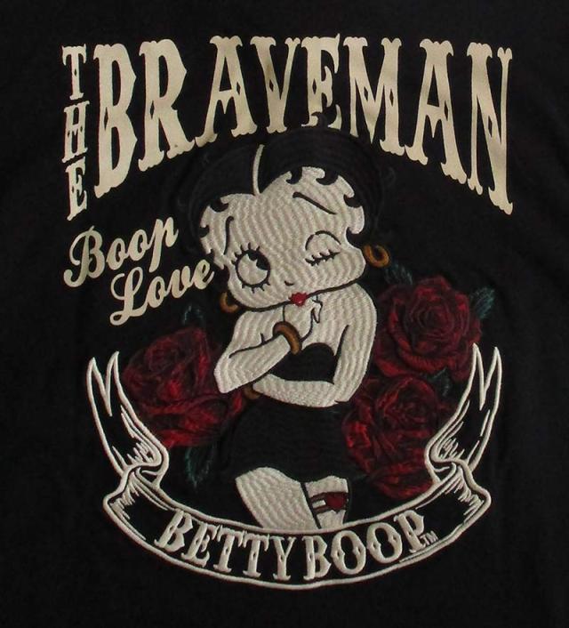 ベティーブープ Betty Boop コラボ ベア天竺半袖ポロシャツ The BRAVE-MAN ザ・ブレイブマン メンズ レディース キャラクター/アメカジ/刺繍 送料無料_4