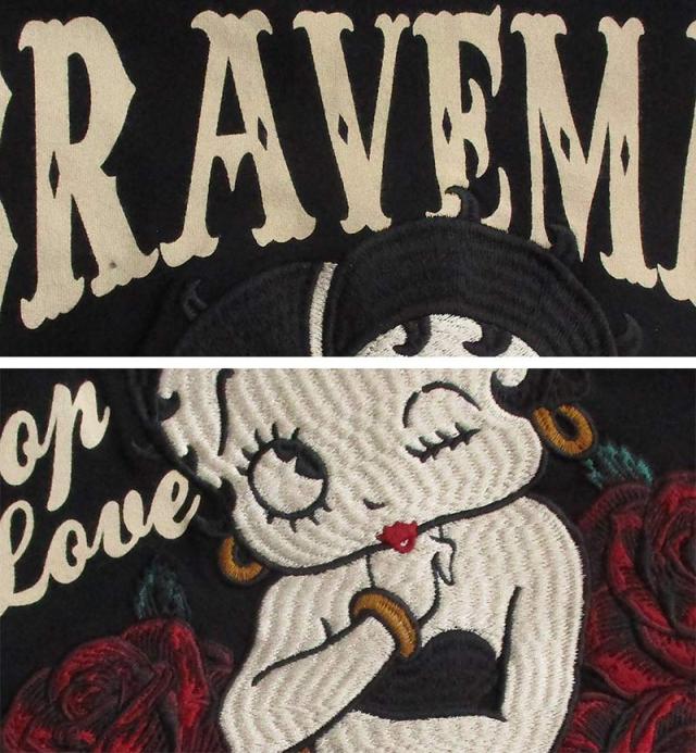 ベティーブープ Betty Boop コラボ ベア天竺半袖ポロシャツ The BRAVE-MAN ザ・ブレイブマン メンズ レディース キャラクター/アメカジ/刺繍 送料無料_5