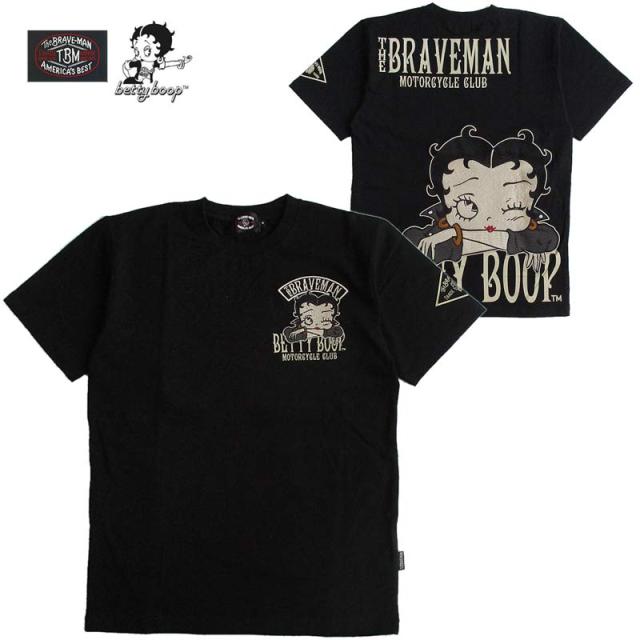 ベティーブープ Betty Boop コラボ ベア天竺半袖Tシャツ The BRAVE-MAN ザ・ブレイブマン メンズ レディース キャラクター/アメカジ/刺繍 送料無料
