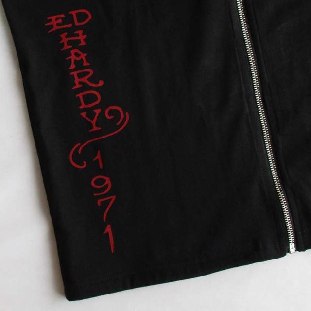 エド・ハーディー Ed Hardy ベティーブープ Betty Boop コラボ 天竺ZIPパーカー/長袖Tシャツ（ロンT） 刺繍 メンズ レディース 送料無料_3