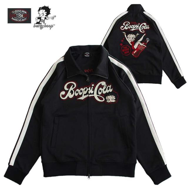 ベティーブープ Betty Boop コラボ The BRAVE-MAN ザ・ブレイブマン 刺繍ジャージ トラックジャケット メンズ レディース アウター キャラクター アメカジ 刺繍 送料無料