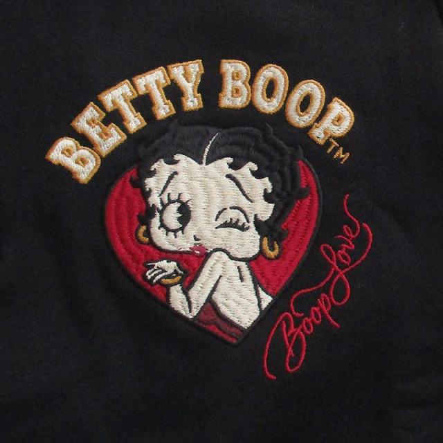 ベティーブープ Betty Boop コラボ The BRAVE-MAN ザ・ブレイブマン 裏毛 ハーフZIPプルオーバー スウェット メンズ レディース トレーナー アウター キャラクター アメカジ 刺繍 送料無料_2