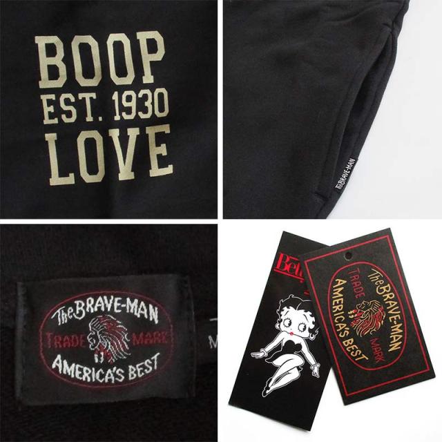 ベティーブープ Betty Boop コラボ The BRAVE-MAN ザ・ブレイブマン 裏毛 ハーフZIPプルオーバー スウェット メンズ レディース トレーナー アウター キャラクター アメカジ 刺繍 送料無料_8