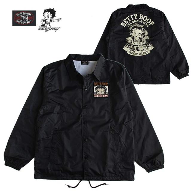 ベティーブープ Betty Boop コラボ The BRAVE-MAN ザ・ブレイブマン ナイロンコーチジャケット メンズ レディース  ブルゾン アウター キャラクター アメカジ 送料無料