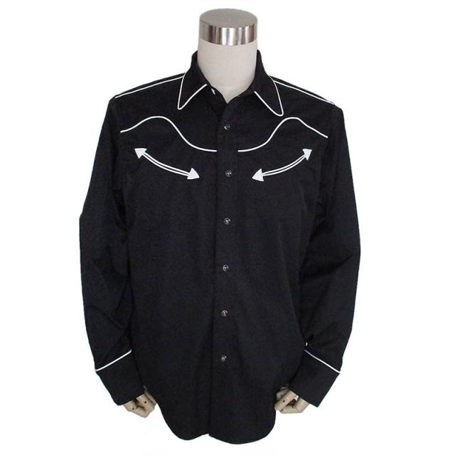 UNIVERD72 ユニバード72 ツイルウエスタンシャツ メンズ 長袖 ロカビリー Rockabilly 50s アメカジ ファッション 送料無料_1