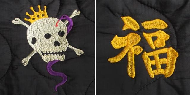 HOUSTON ヒューストン メンズ ナイロン ベトナムジャケット ベトジャン スカジャン スーベニアジャケット カラー：BLACK  虎 刺繍 アウター ロカビリー Rockabilly 50s アメカジ ファッション 秋 冬 送料無料_5