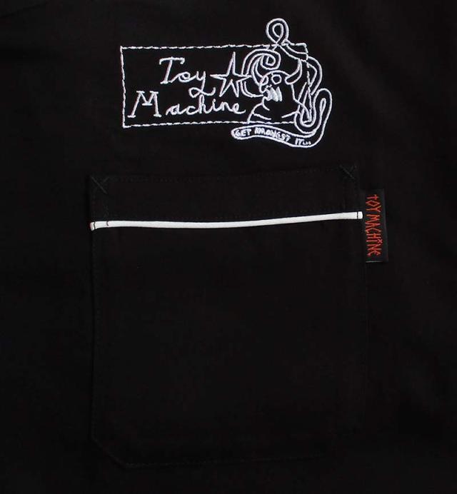 toy machine トイマシーン メンズ 半袖ボーリングシャツ 開襟シャツ 刺繍 大きいサイズ 日本正規ライセンス商品 送料無料_2