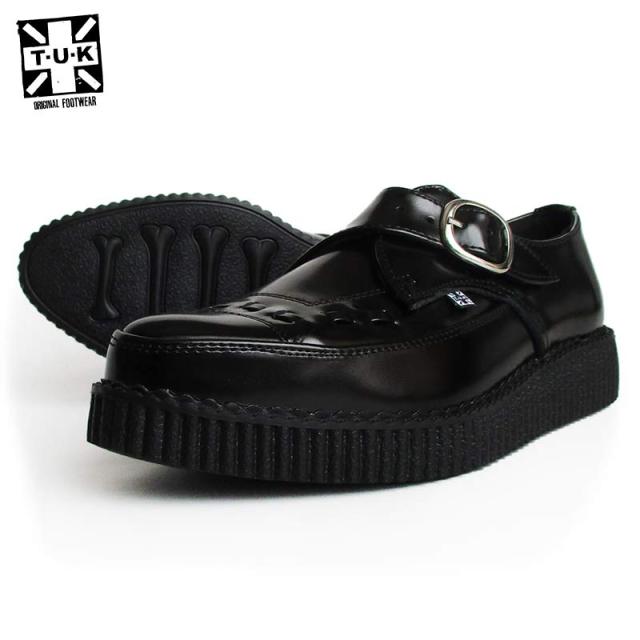 TUK/ティーユーケー ラバーソール/ポインテッドトゥ メンズ 「POINTED TOE CREEPERS」 A8520 新ソール（軽量化）モデル モンクストラップ 靴 スニーカー  厚底 パンク  ロカビリー レディース ファッション モッズ 送料無料