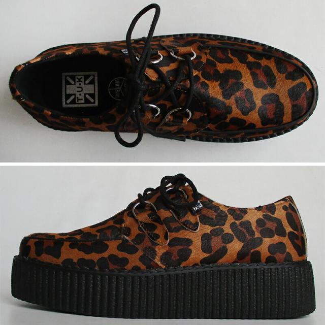TUK/ティーユーケー ラバーソール 「Leopard Viva Mondo Creeper」V3336 メンズ レディース レオパード 豹柄 本革 靴 スニーカー 厚底 パンク ロカビリー ファッション モッズ 送料無料_2