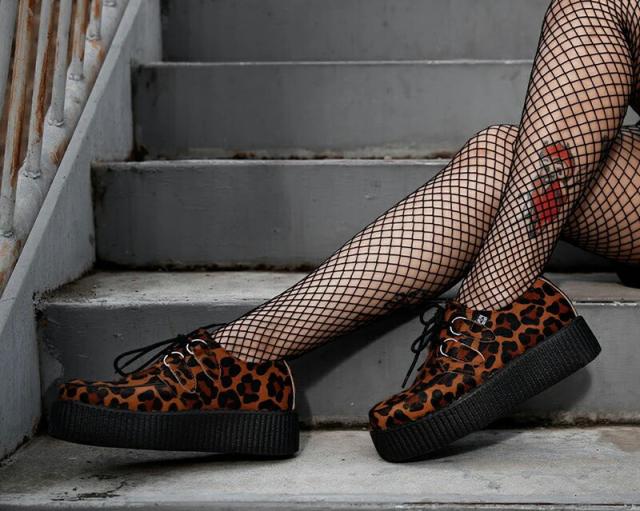 TUK/ティーユーケー ラバーソール 「Leopard Viva Mondo Creeper」V3336 メンズ レディース レオパード 豹柄 本革 靴 スニーカー 厚底 パンク ロカビリー ファッション モッズ 送料無料_8