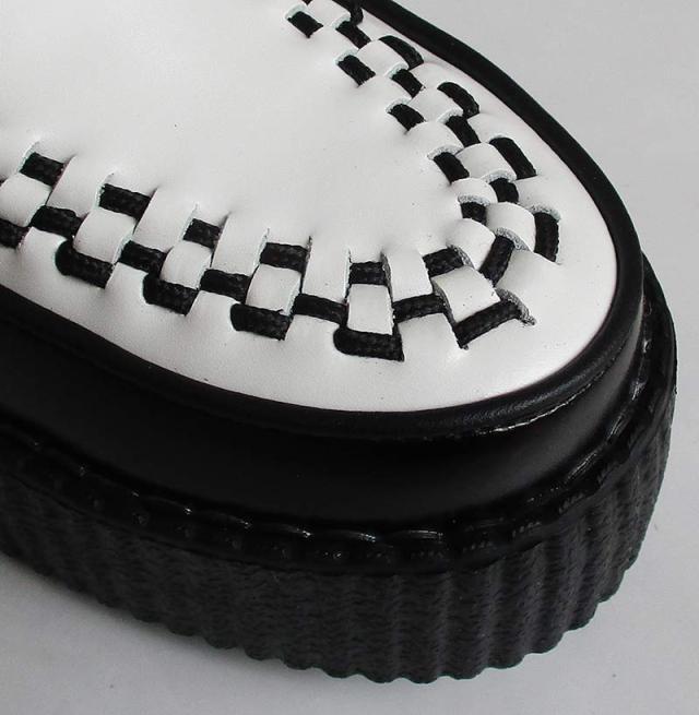 TUK/ティーユーケー ラバーソール 「Classic Two-Tone Creepers」BLACK×WHITE V6804 メンズ レディース 本革 靴 スニーカー 厚底 パンク ロカビリー ファッション モッズ 送料無料_2