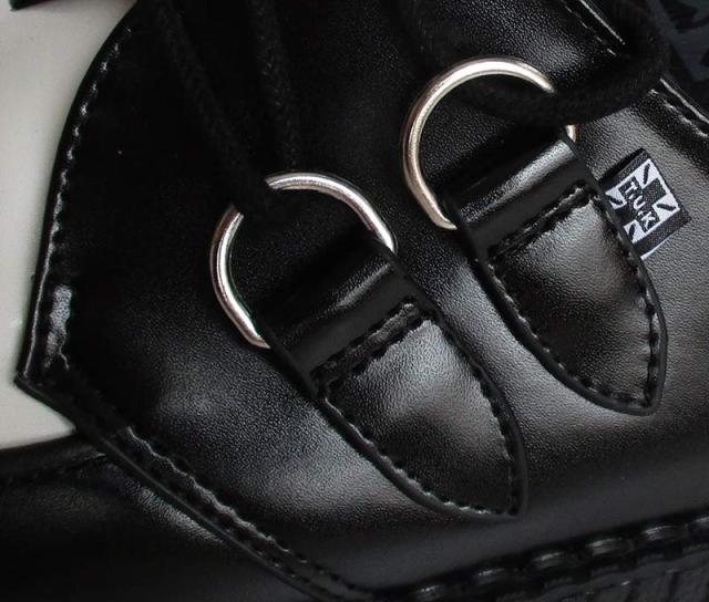 TUK/ティーユーケー ラバーソール 「Classic Two-Tone Creepers」BLACK×WHITE V6804 メンズ レディース 本革 靴 スニーカー 厚底 パンク ロカビリー ファッション モッズ 送料無料_3