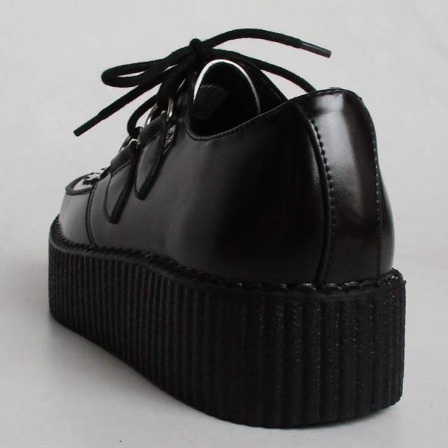 TUK/ティーユーケー ラバーソール 「Classic Two-Tone Creepers」BLACK×WHITE V6804 メンズ レディース 本革 靴 スニーカー 厚底 パンク ロカビリー ファッション モッズ 送料無料_4