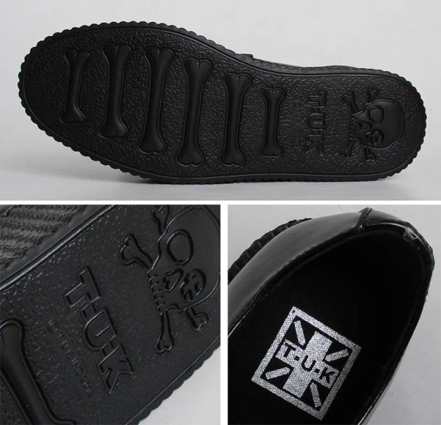 TUK/ティーユーケー ラバーソール 「Classic Two-Tone Creepers」BLACK×WHITE V6804 メンズ レディース 本革 靴 スニーカー 厚底 パンク ロカビリー ファッション モッズ 送料無料_5