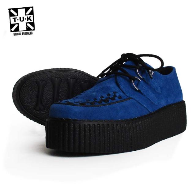 TUK/ティーユーケー ラバーソール 「Blue Suede Viva Mondo Creeper」V9546 メンズ レディース スウェード 靴 スニーカー  厚底 パンク  ロカビリー ファッション モッズ 送料無料