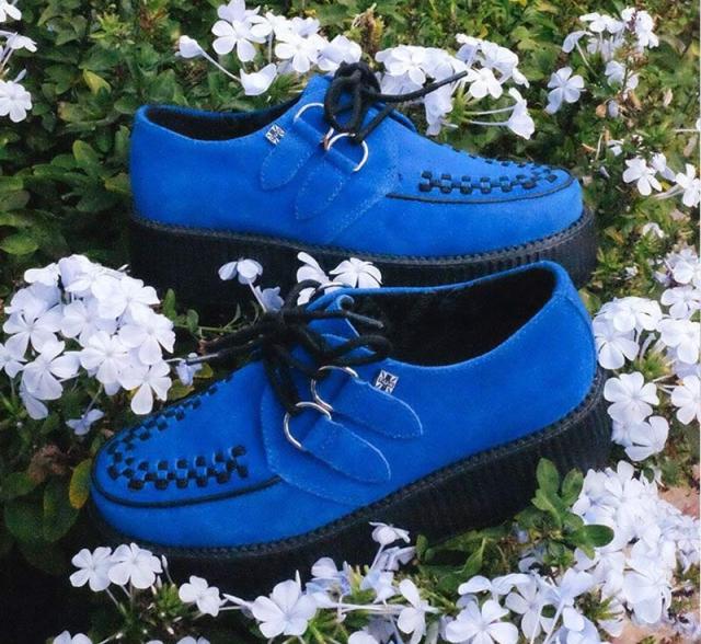TUK/ティーユーケー ラバーソール 「Blue Suede Viva Mondo Creeper」V9546 メンズ レディース スウェード 靴 スニーカー 厚底 パンク ロカビリー ファッション モッズ 送料無料
