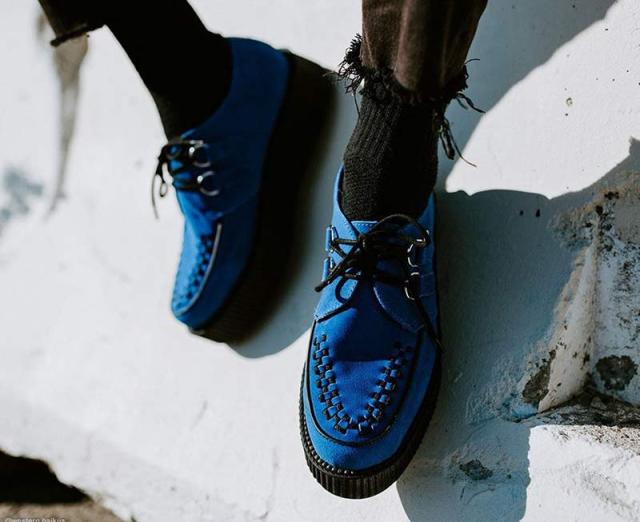 TUK/ティーユーケー ラバーソール 「Blue Suede Viva Mondo Creeper」V9546 メンズ レディース スウェード 靴 スニーカー 厚底 パンク ロカビリー ファッション モッズ 送料無料