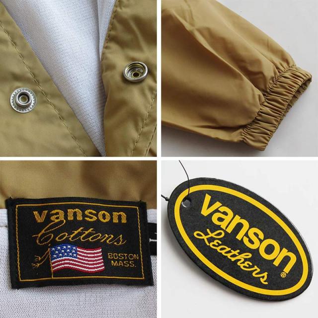 VANSON バンソン ナイロンコーチジャケット メンズ レディース カラー：COYOTE アウター 送料無料_9