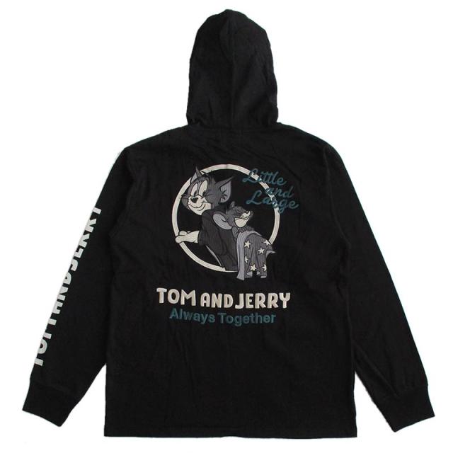 トムとジェリー 天竺ZIPパーカー 長袖Tシャツ（ロンT） トム＆ジェリー キャラクター 刺繍 メンズ レディース NEVERMIND/ネバーマインド 送料無料_3