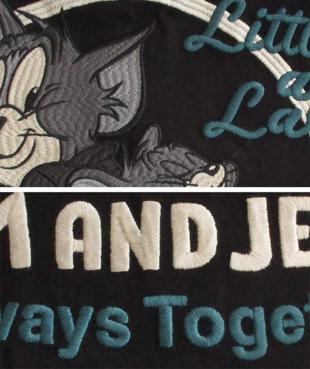 トムとジェリー 天竺ZIPパーカー 長袖Tシャツ（ロンT） トム＆ジェリー キャラクター 刺繍 メンズ レディース NEVERMIND/ネバーマインド 送料無料_5
